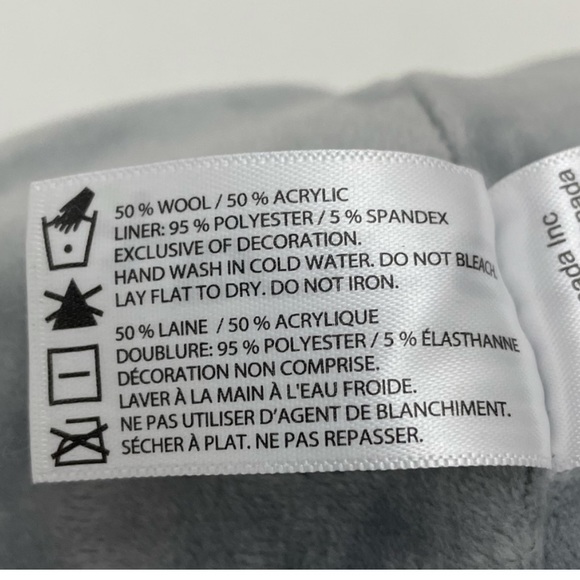 Bula grey fisherman chunky knit wool blend winter cold weather hat toque pompom - Picture 11 of 15